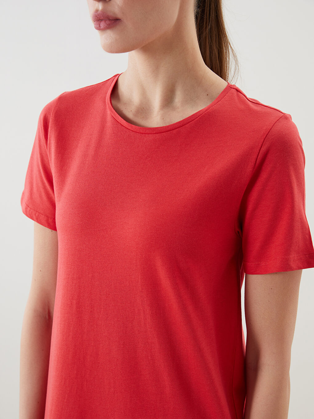 LCWAIKIKI Classic Crew Neck A-Line Dress -S5JT89Z8-CSY