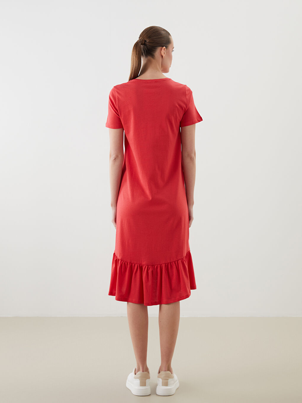 LCWAIKIKI Classic Crew Neck A-Line Dress -S5JT89Z8-CSY