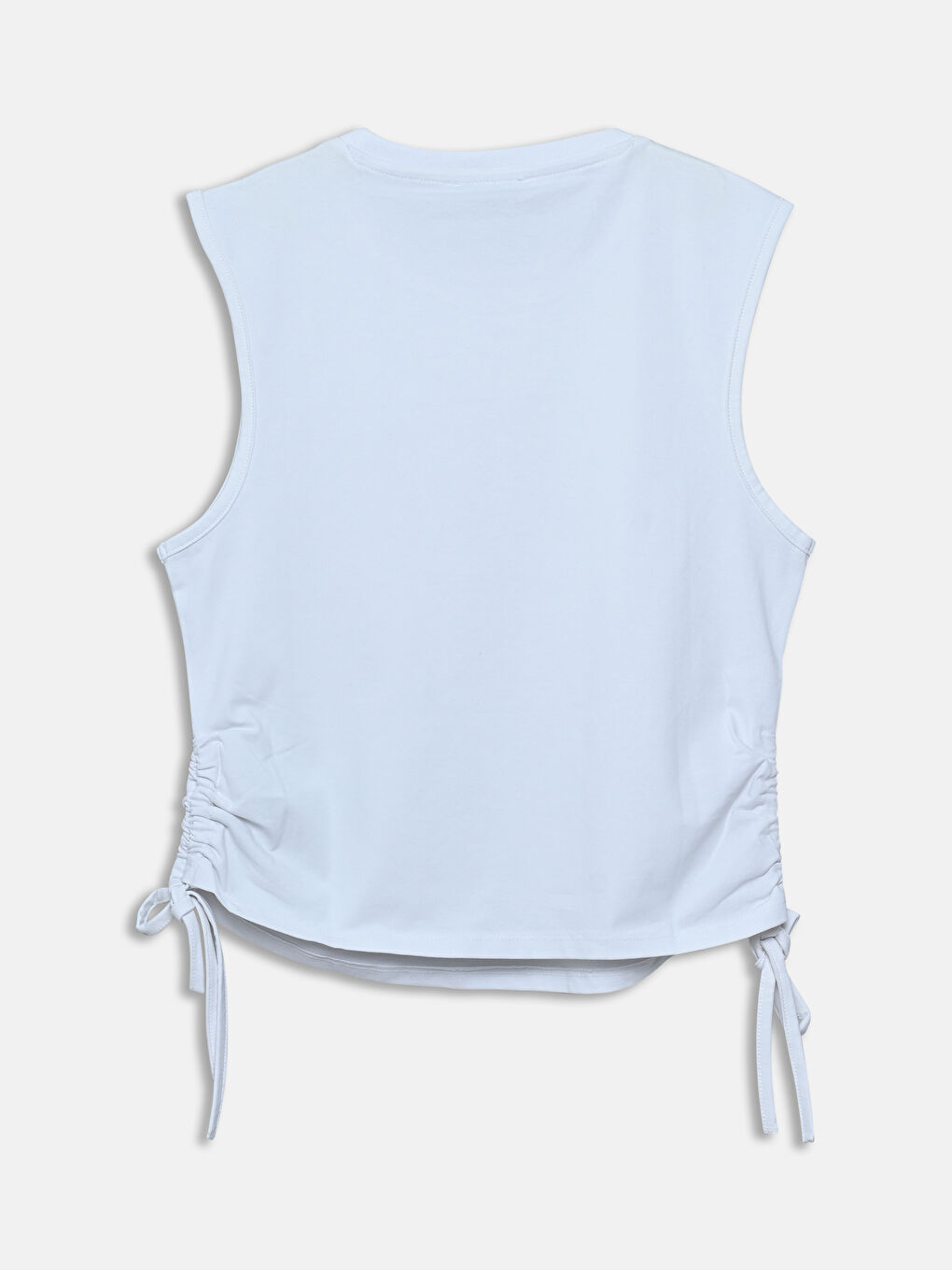 Кроп з круглим вирізом та зборками-1