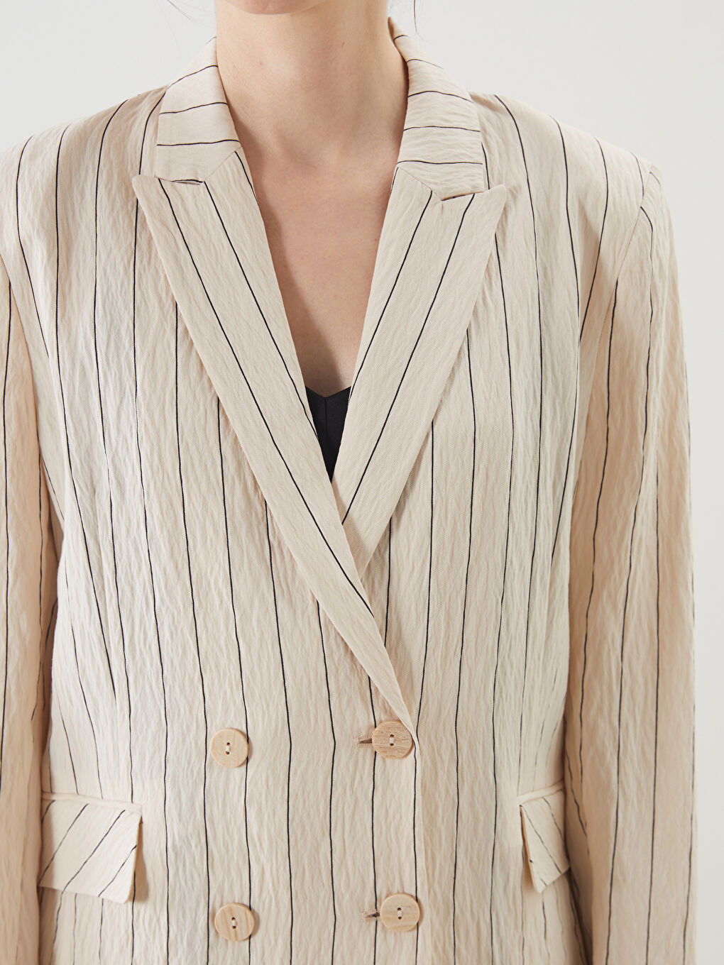 Striped Women's Blazer Jacket -S5JU31Z8-ELZ