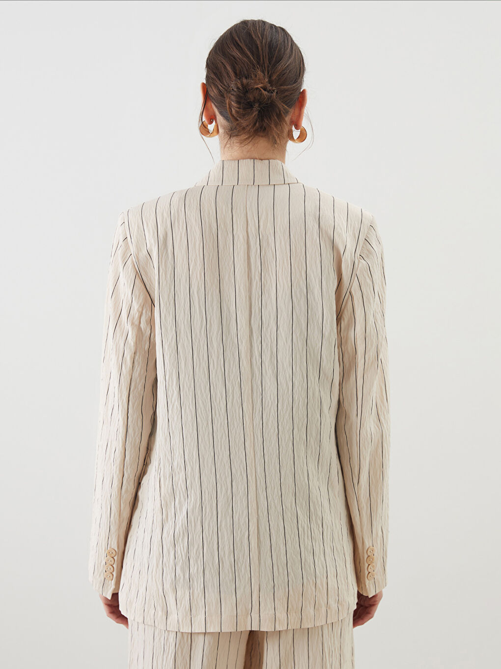 Striped Women's Blazer Jacket -S5JU31Z8-ELZ