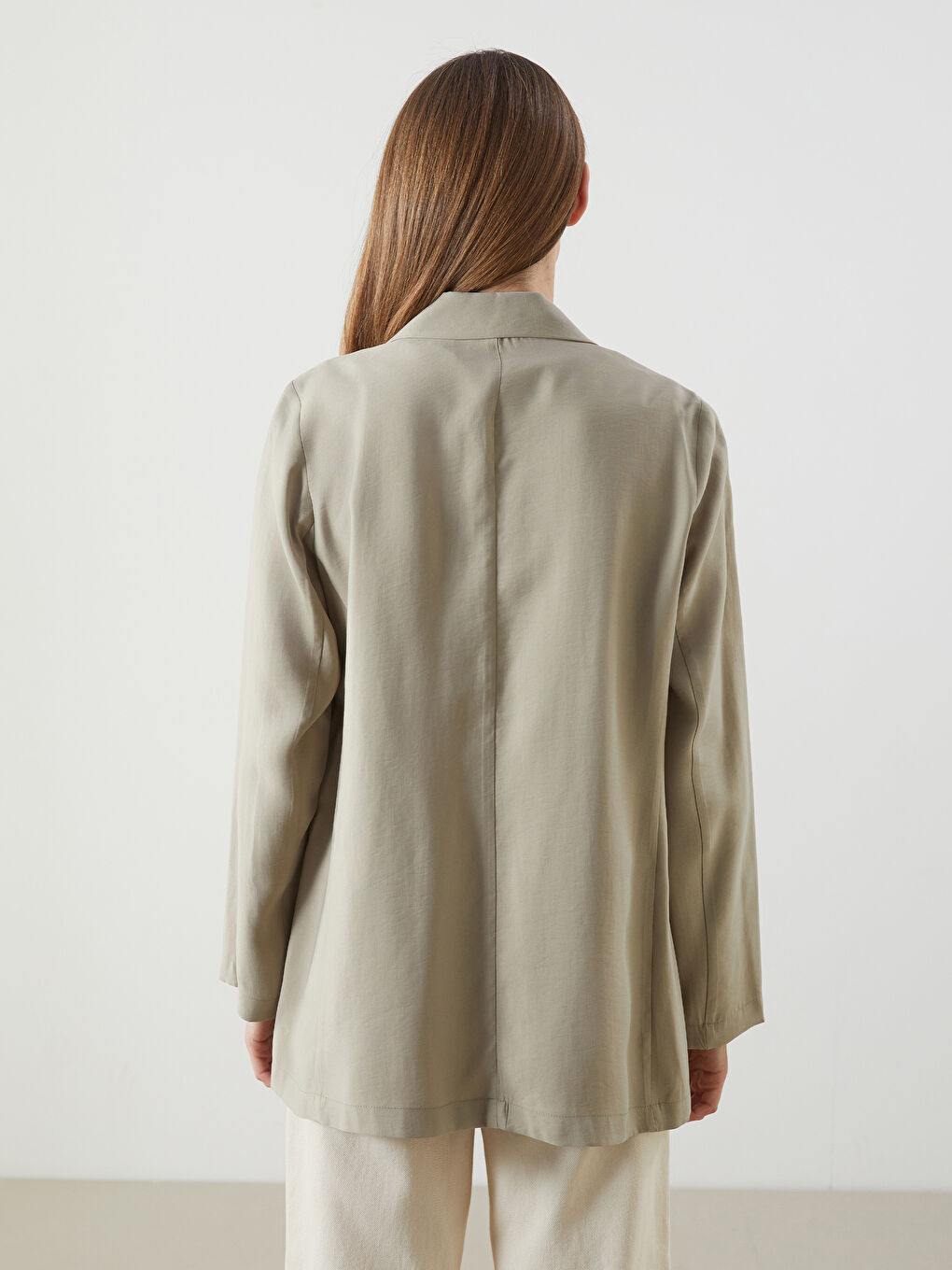 Haki Regular Fit Kadın Blazer Ceket-3