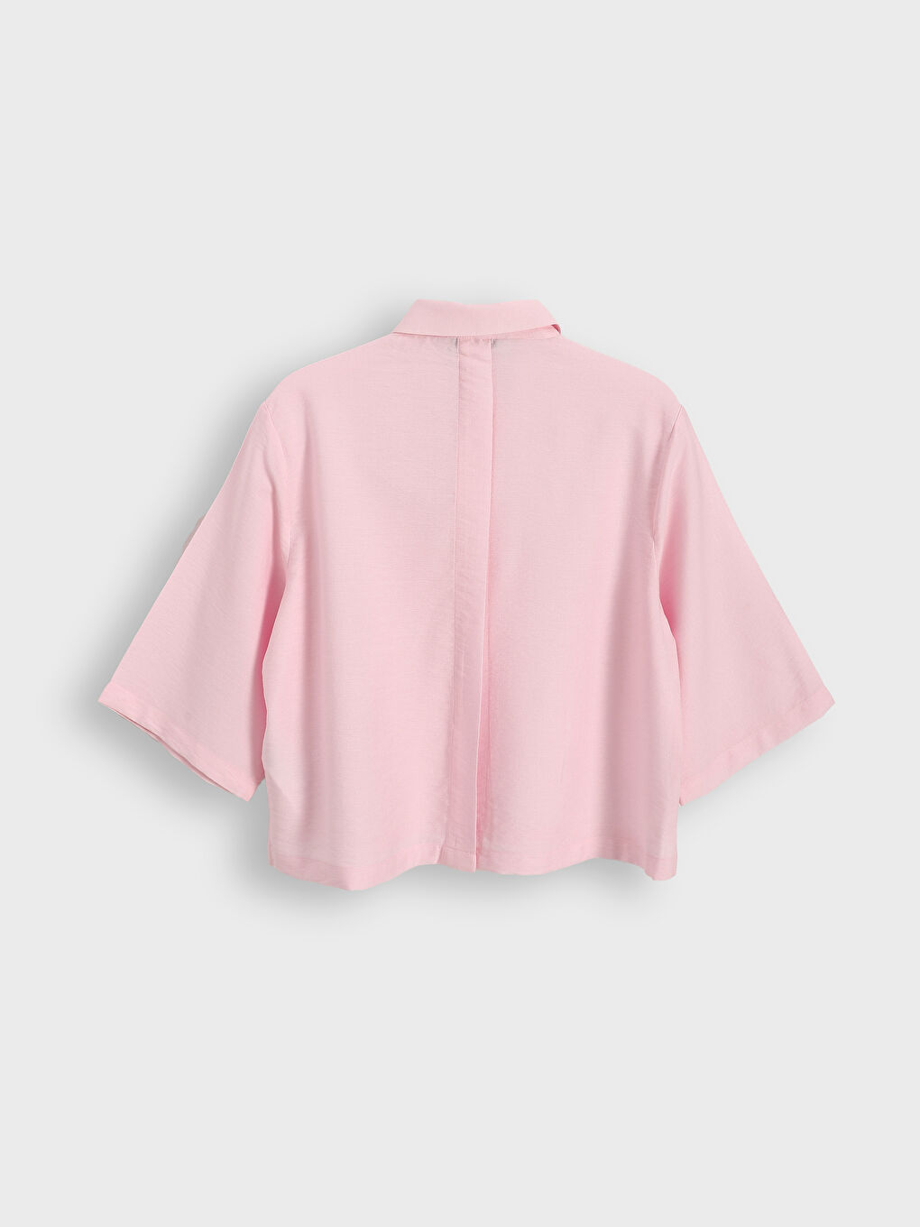 Collared Neck Crop Women's Blouse-1