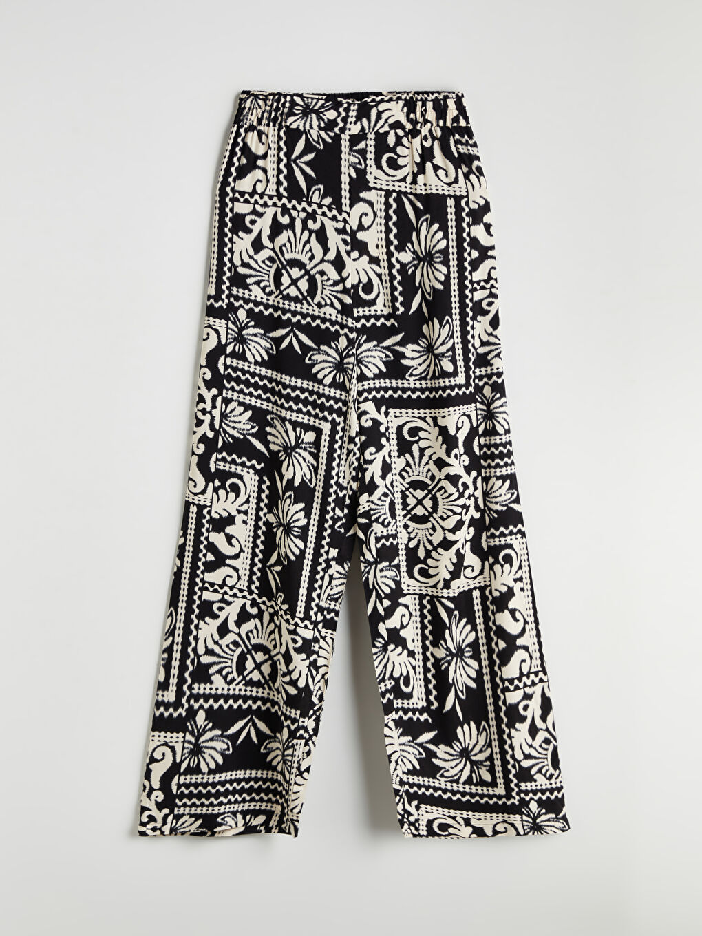 LCWAIKIKI Classic Elasticated Waist Patterned Women's Trousers -S5JU55Z8-LQJ