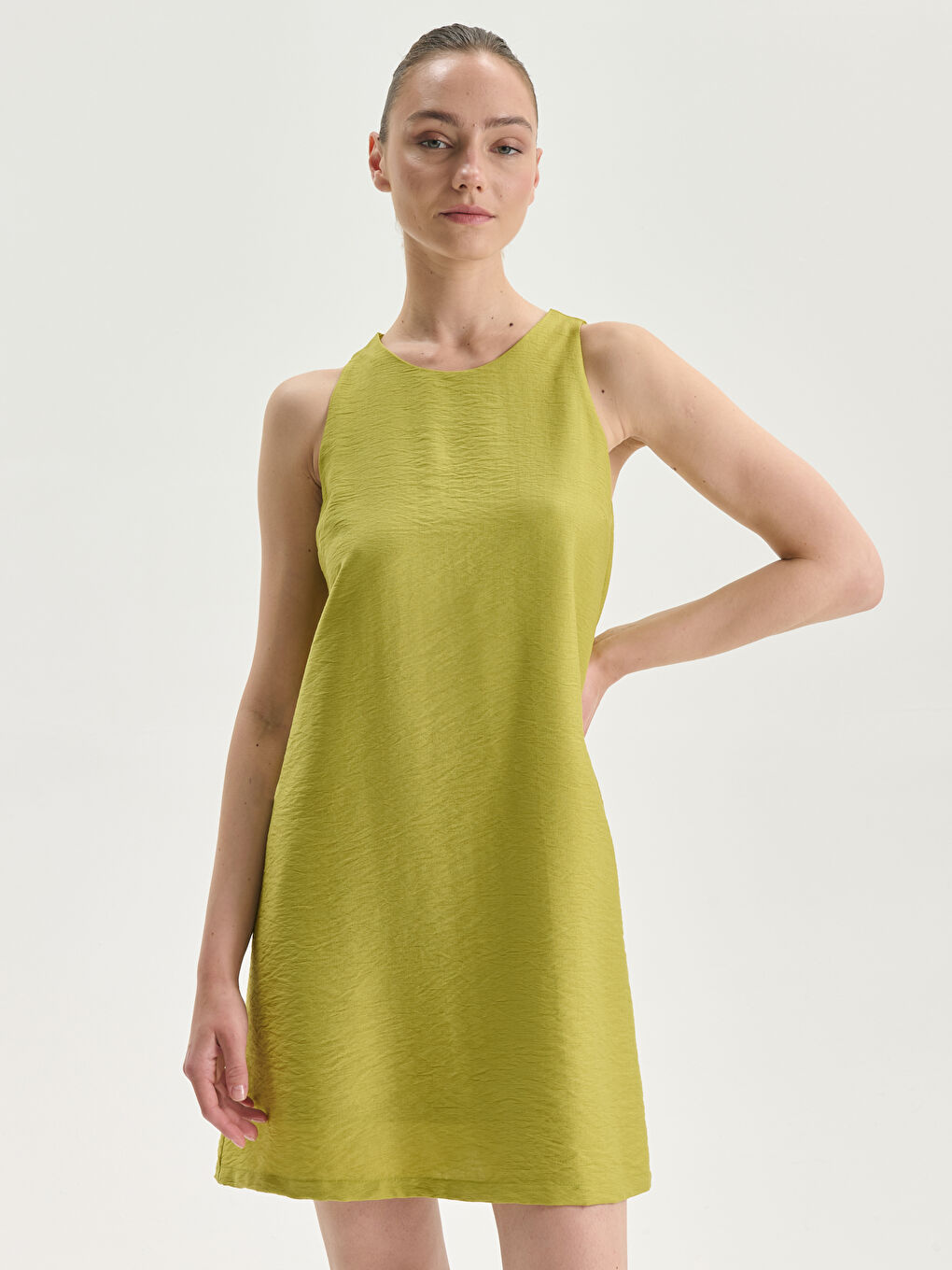 Crew Neck Mini Dress -S5JU69Z8-GCQ