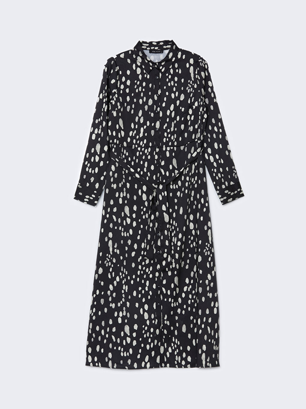 Patterned Satin Women'S Shirt Dress -S5JU72Z8-F9C