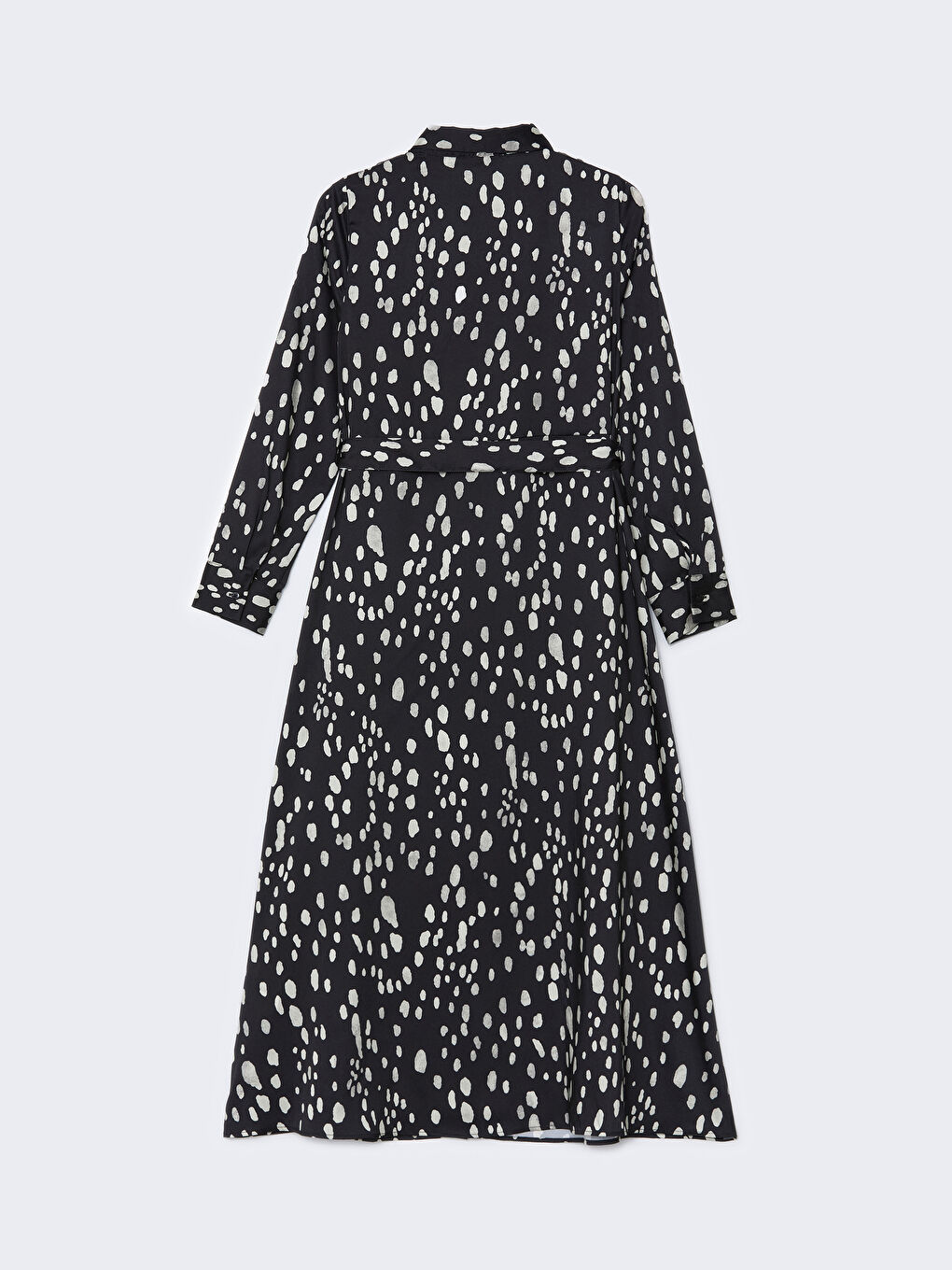 Patterned Satin Women'S Shirt Dress -S5JU72Z8-F9C