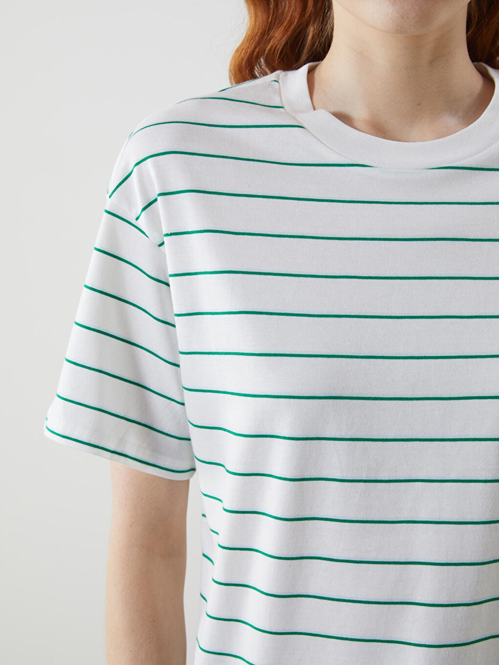 LCW Vision Crew Neck Striped Women's T-Shirt -S5JV02Z8-LFT
