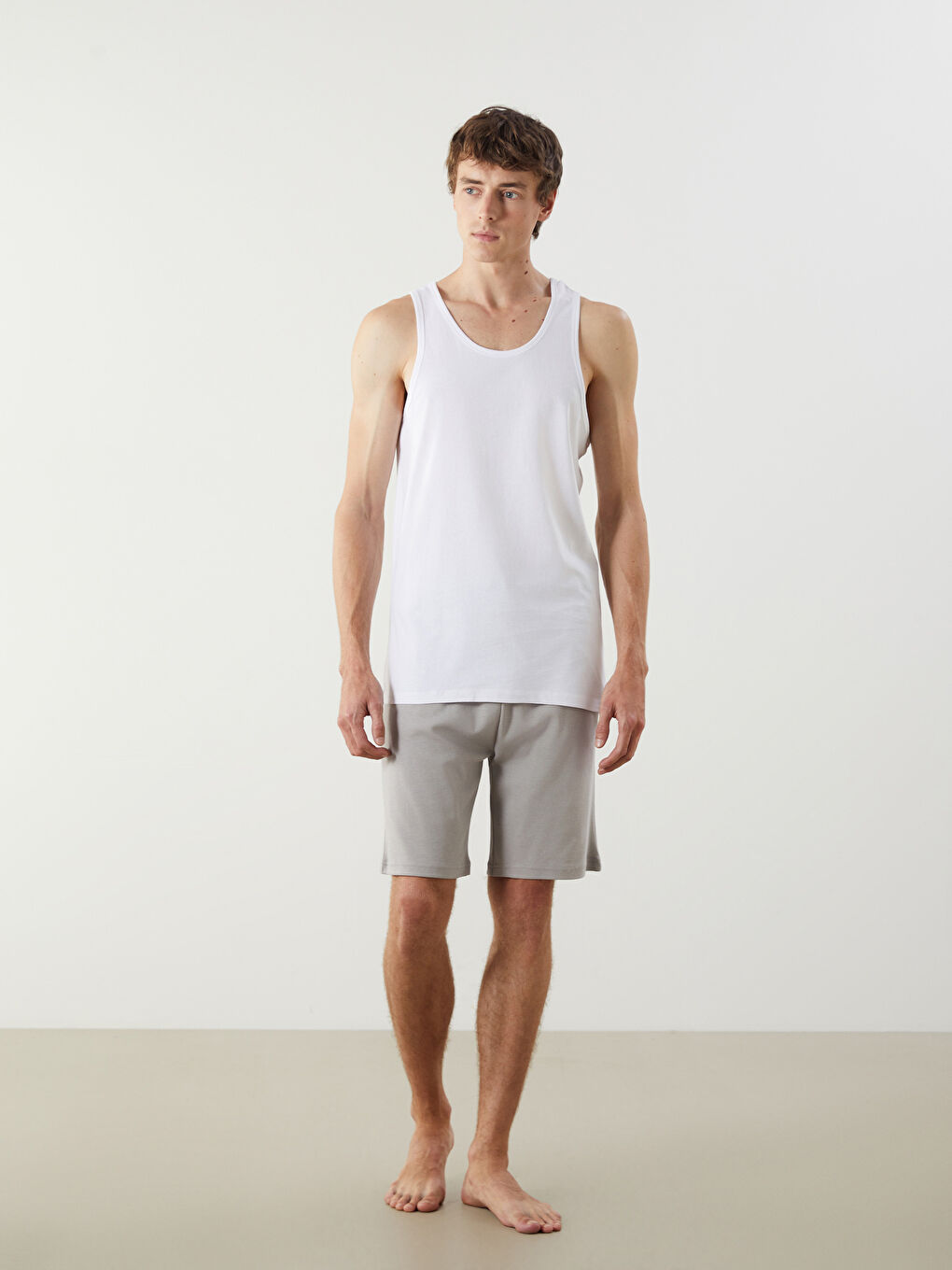 LC WAIKIKI U Neck Jersey Men's Vest 2 Pack -W51659Z8-CVL