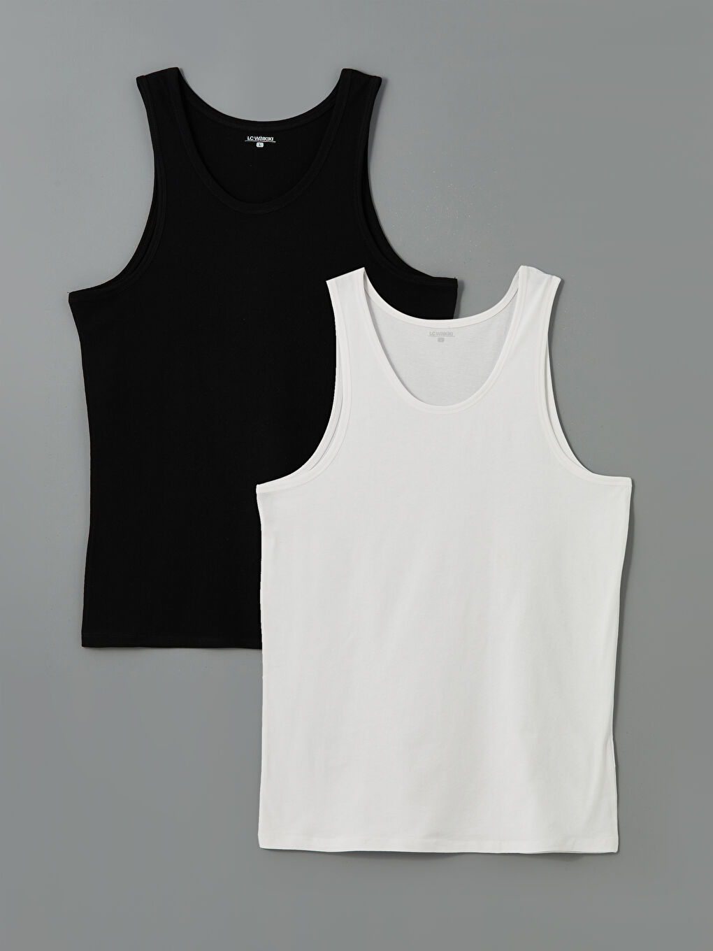 LC WAIKIKI U Neck Jersey Men's Vest 2 Pack -W51659Z8-CVL