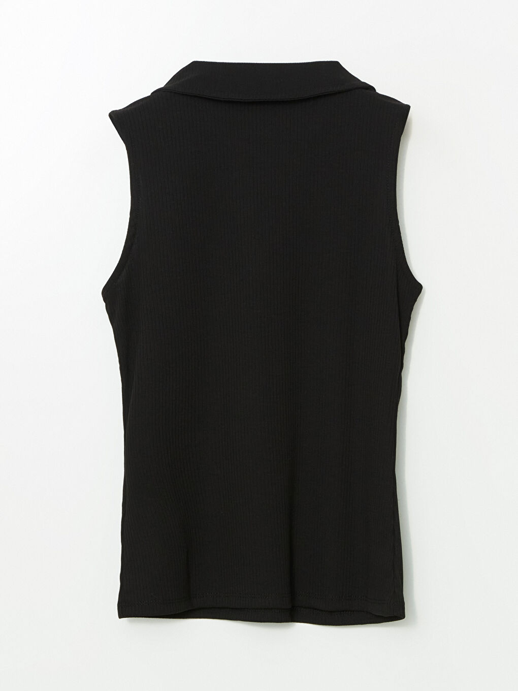 Siyah Polo Yaka Kadın Atlet-6