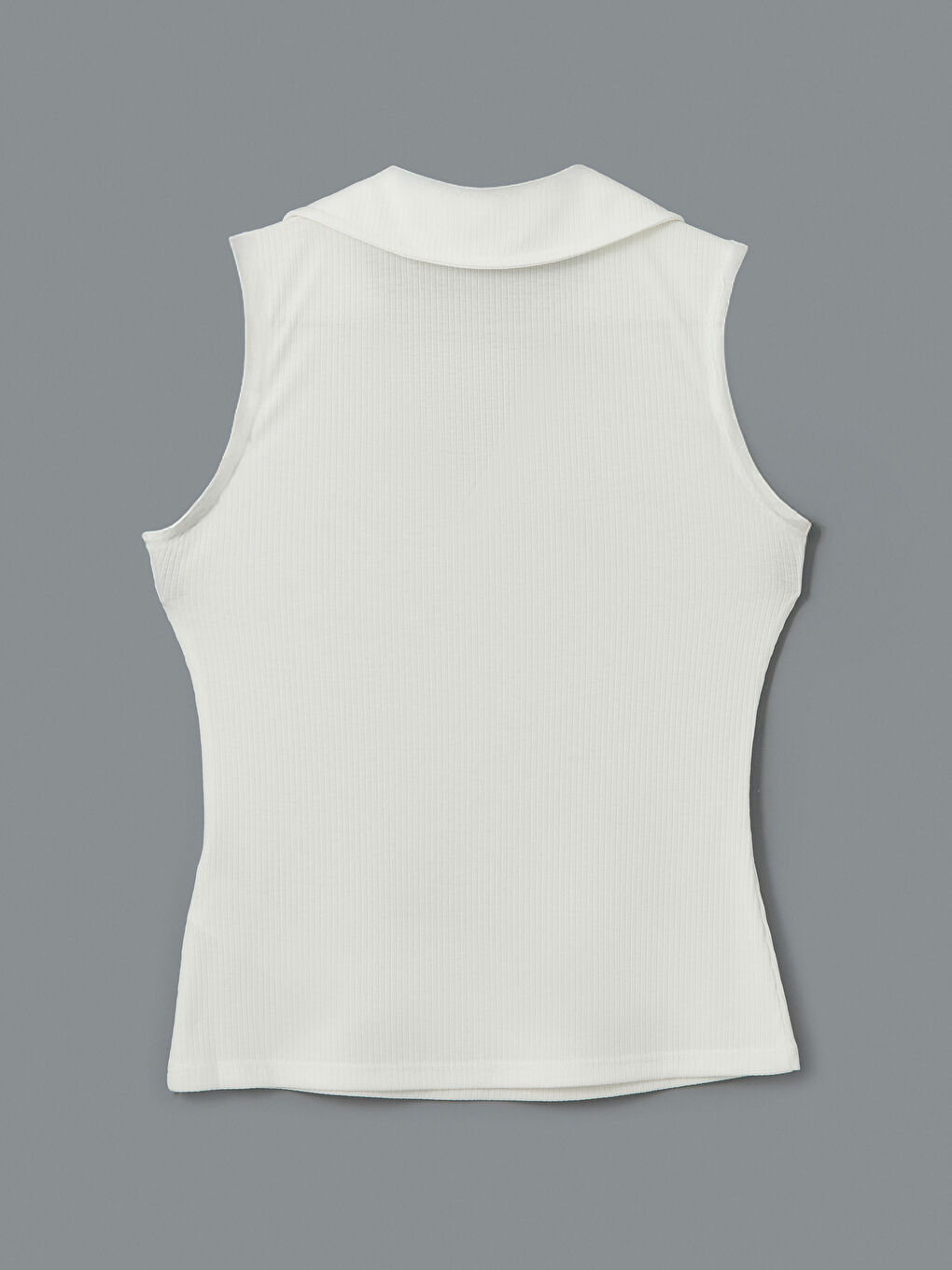 Ekru Polo Yaka Kadın Atlet-6