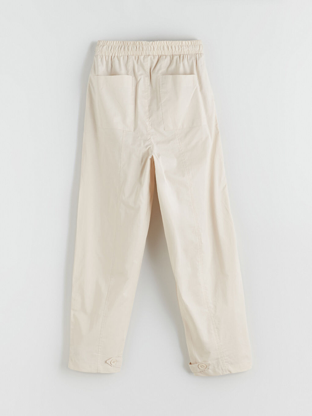 Elasticated Waist Poplin Women's Trousers-5