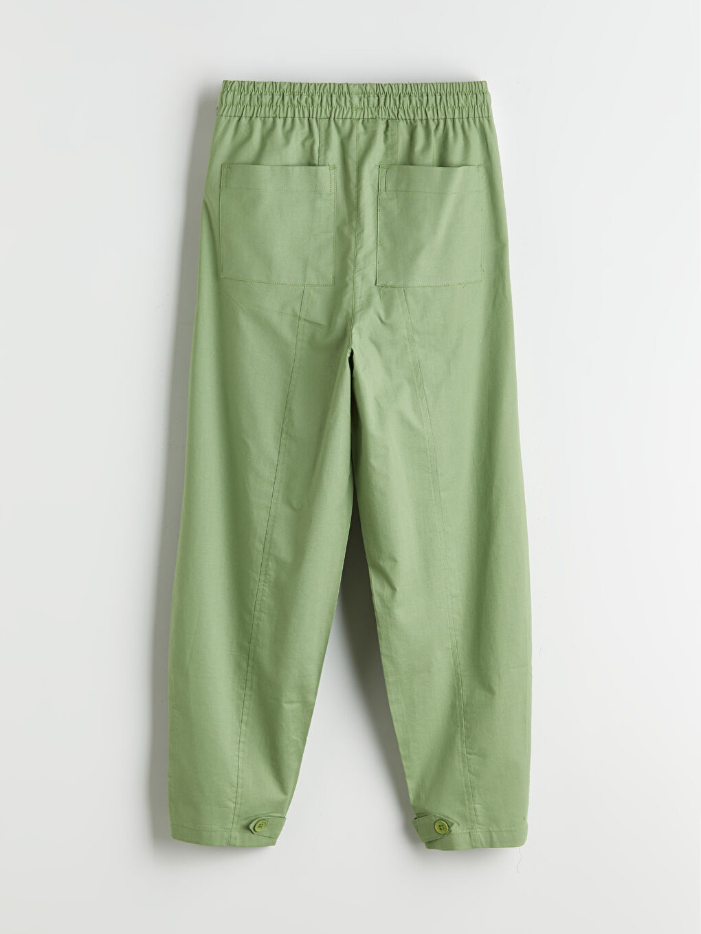 Elasticated Waist Poplin Women's Trousers-5