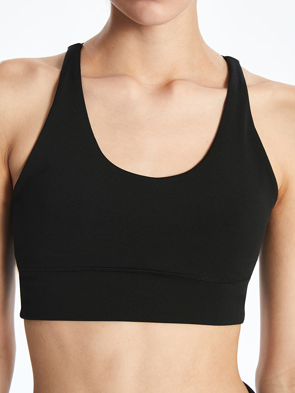 Siyah U Yaka Kadın Sporcu Büstiyer-2