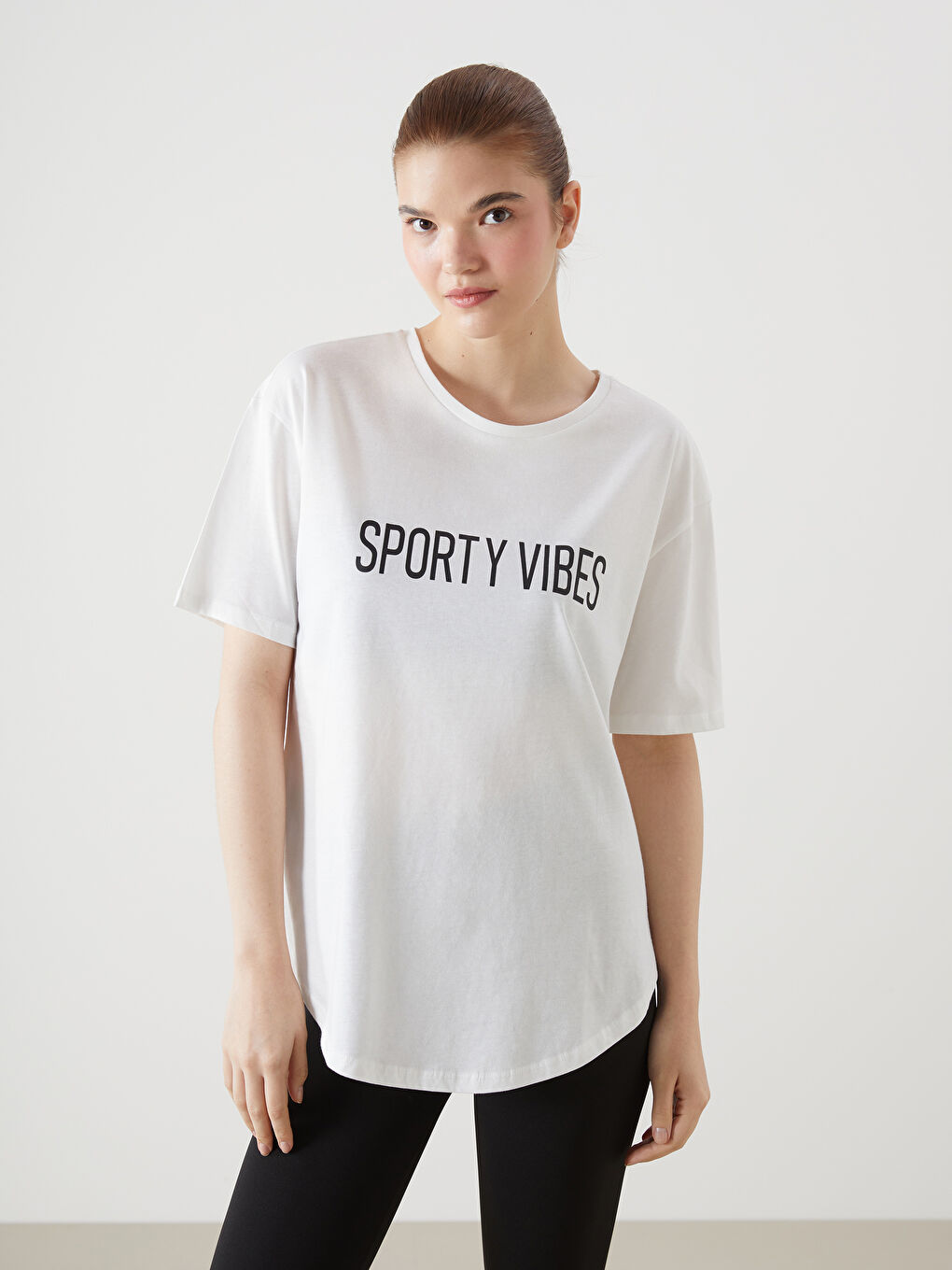 XSIDE ACTIVE Crew Neck Printed Women's Sports T-Shirt -S5JV25Z8-Q6K