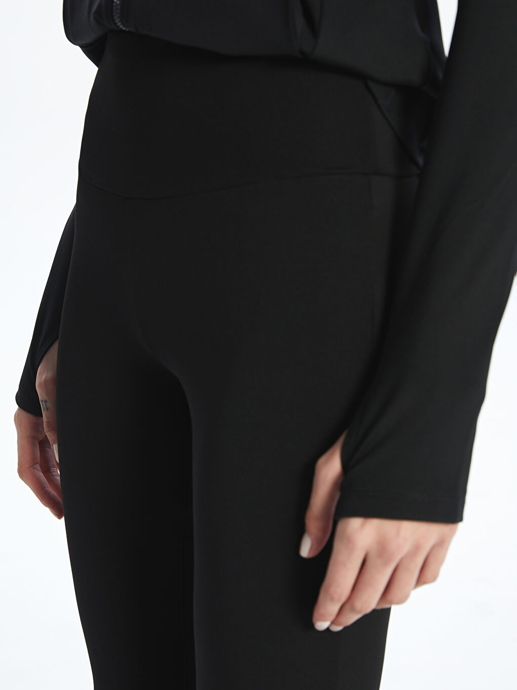 Elasticated Waist Flared Women's Sports Leggings -S5JV27Z8-CVL