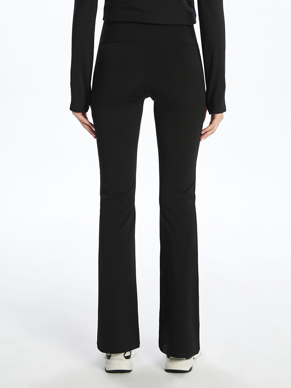 Elasticated Waist Flared Women's Sports Leggings -S5JV27Z8-CVL