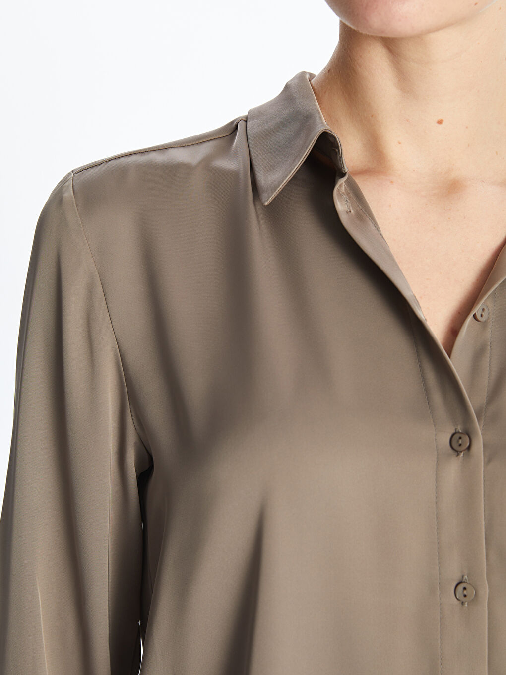 Satin Women's Shirt -S5JV59Z8-GY7