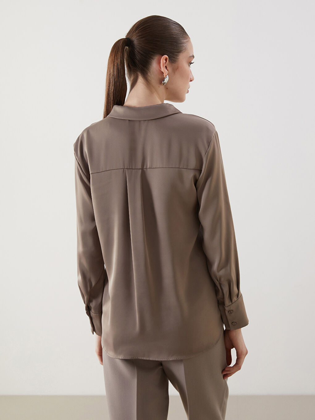 Satin Women's Shirt -S5JV59Z8-GY7