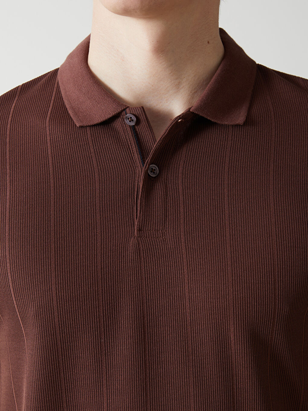 Polo Neck Striped Men's T-Shirt-5