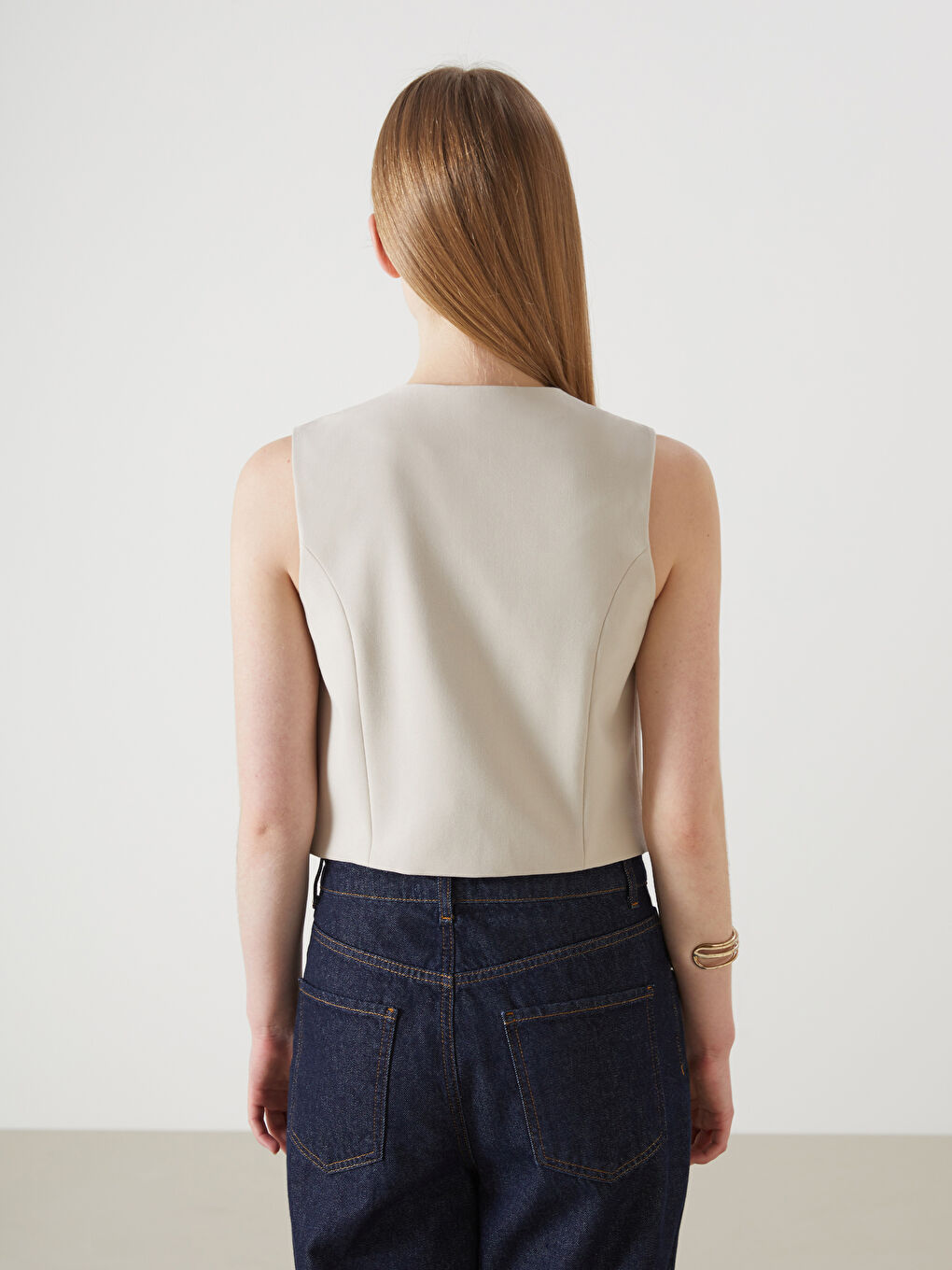 V Neck Women's Classic Vest -S5JV62Z8-R9J