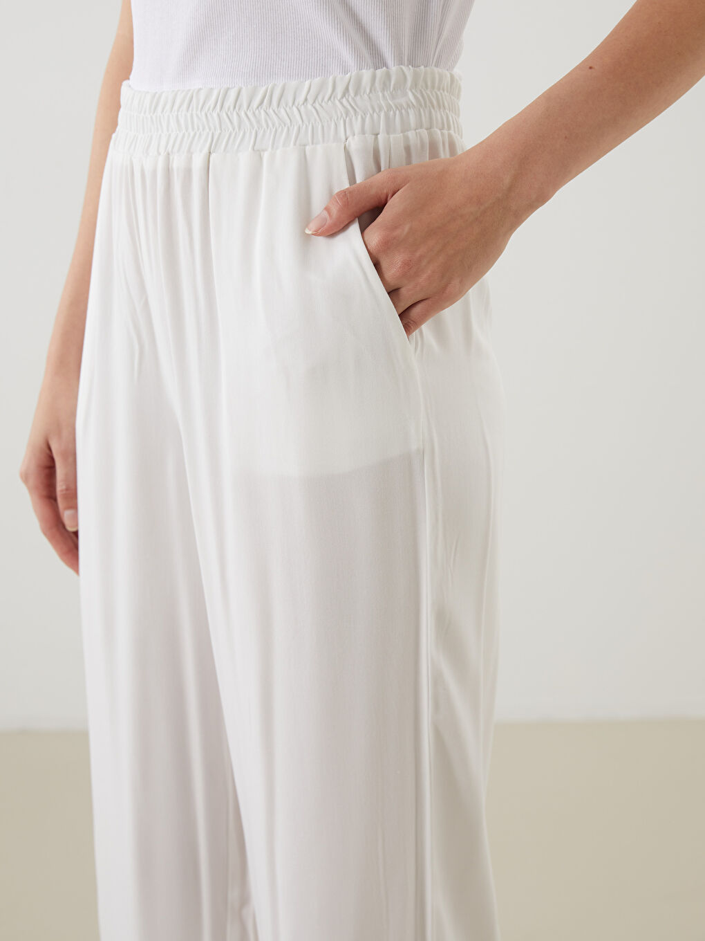 Elastic Waist Women'S Pants -S5JY03Z8-R9J