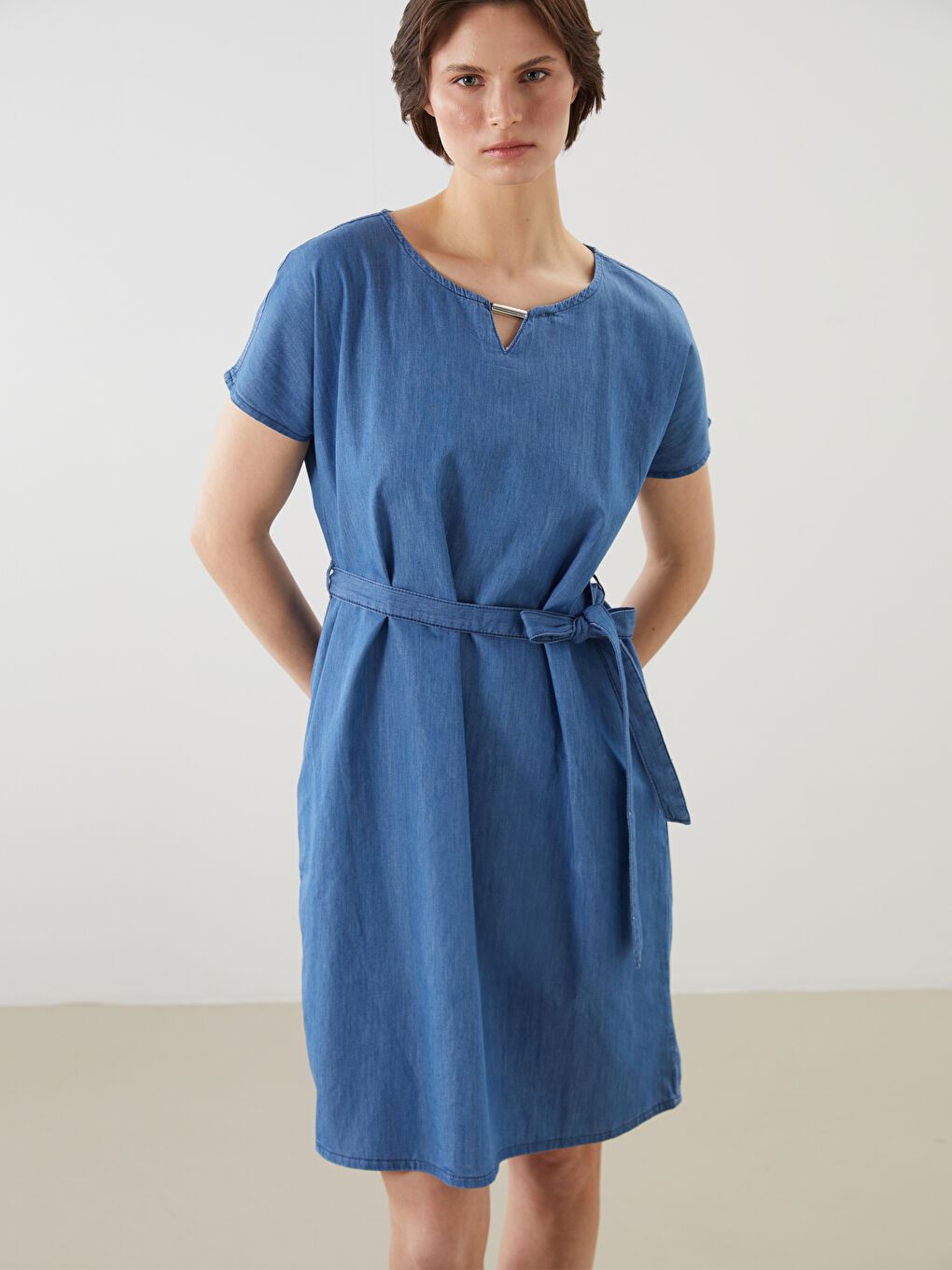 Woman BLUE Denim Dress -S5JY15Z8-563