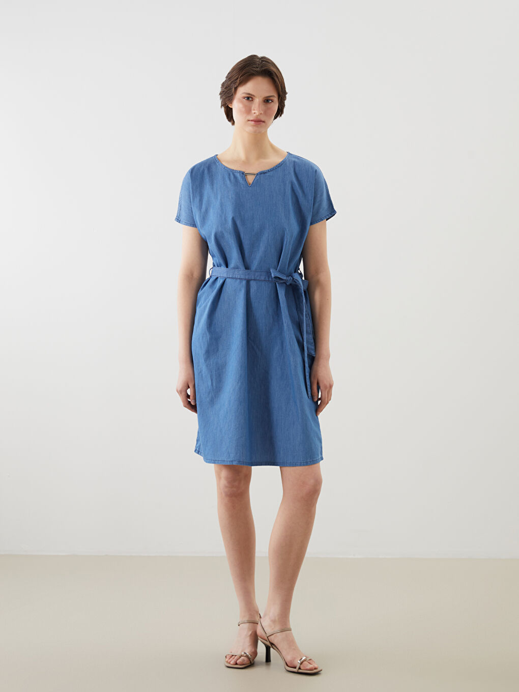 Woman BLUE Denim Dress -S5JY15Z8-563