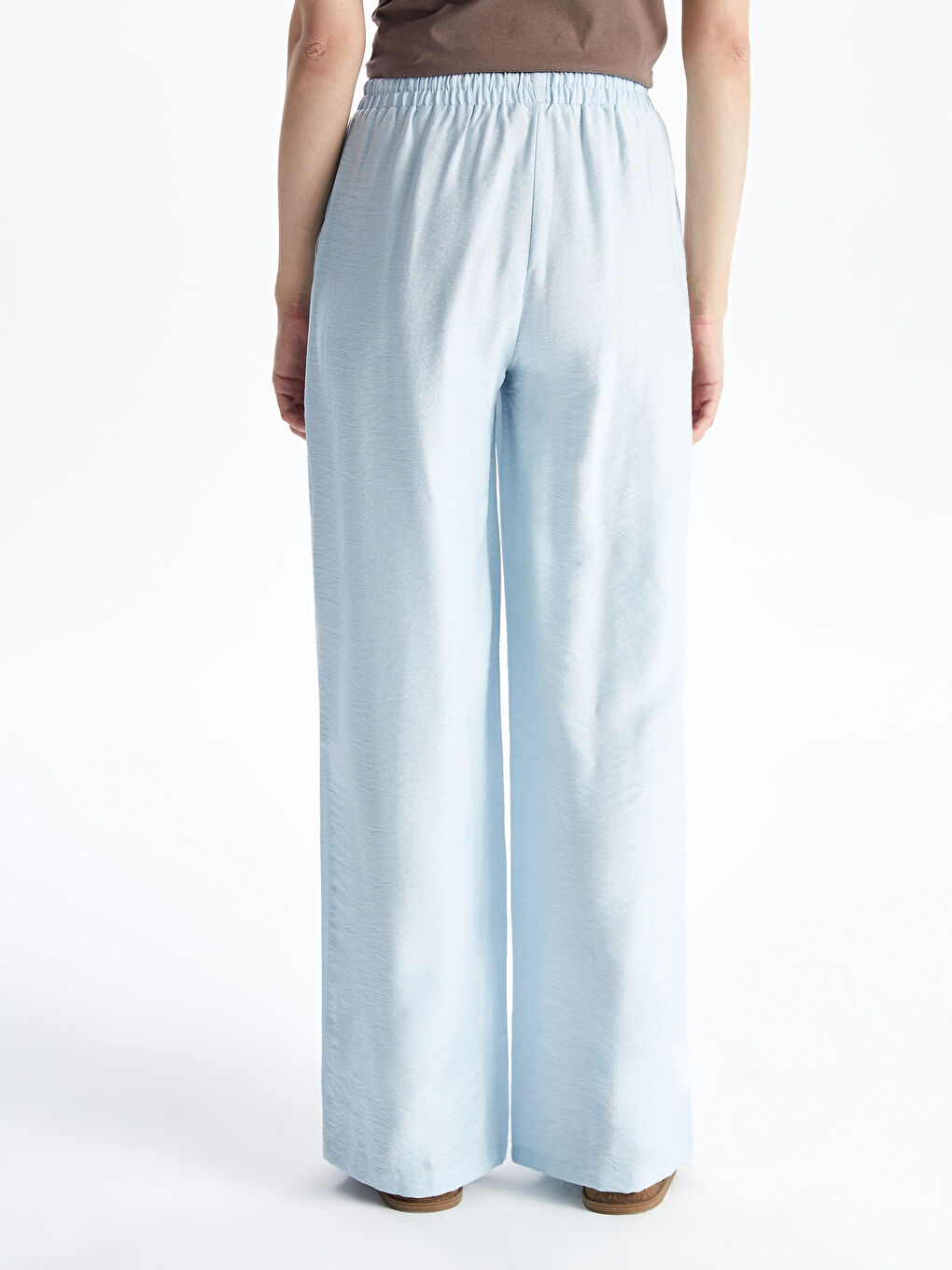Elastic Waist Wide Leg Women's Trousers -S5JY41Z8-QWQ