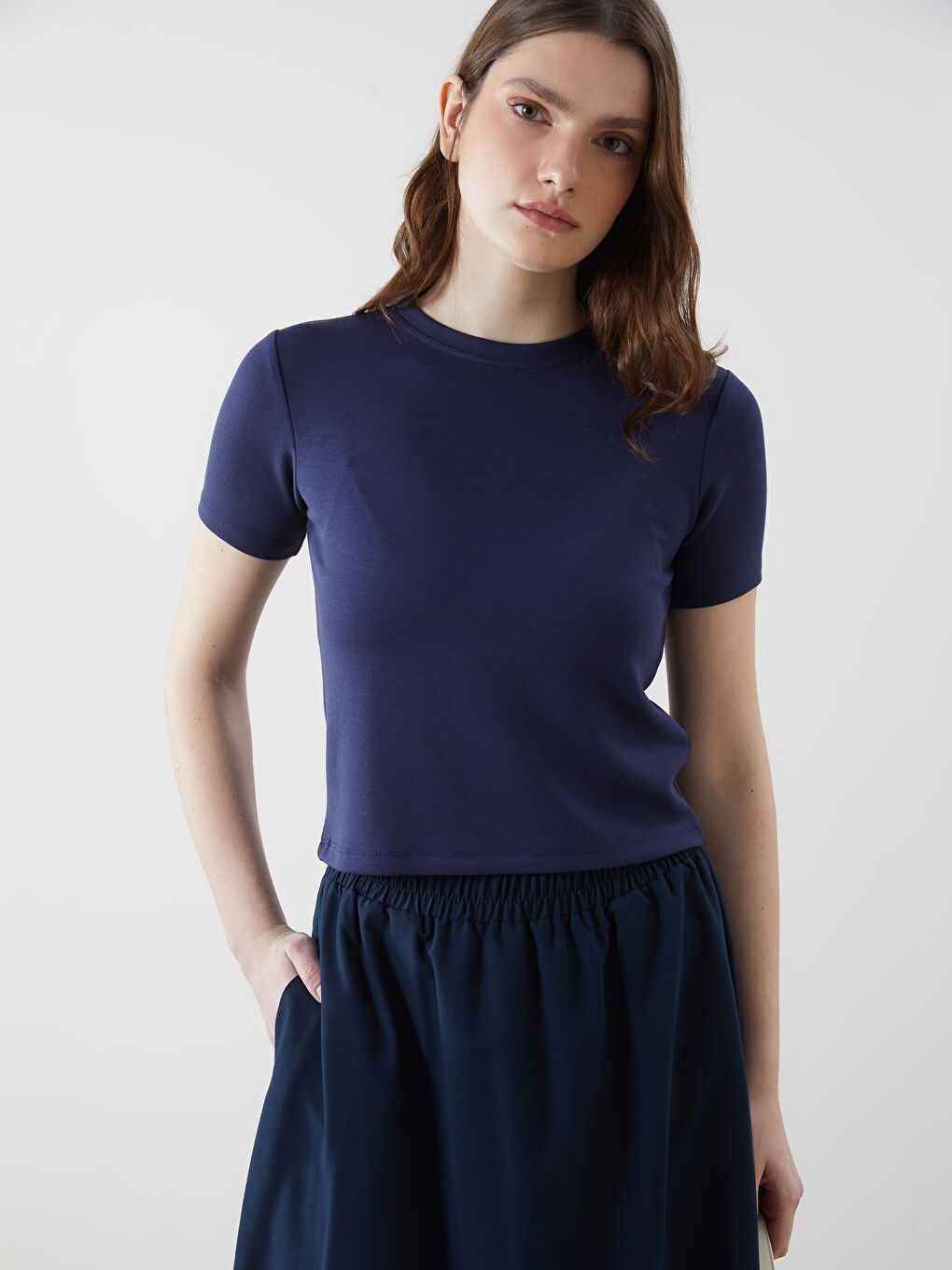 Crew Neck Women's T-Shirt -S5JY43Z8-HFH