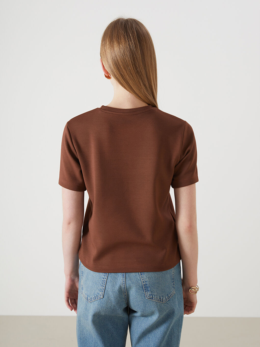 Crew Neck Women's T-Shirt -S5JY43Z8-R3D