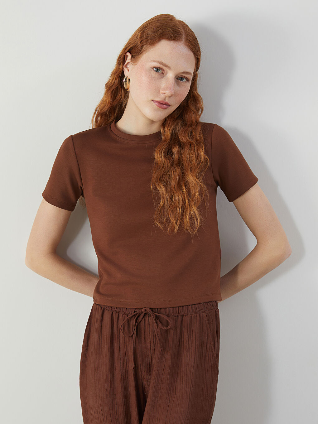 Crew Neck Women's T-Shirt -S5JY43Z8-R3D