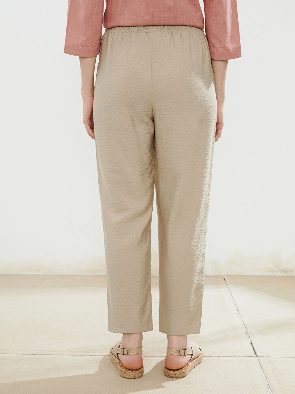 Carrot Cut Women Pants With Elastic Waist -S5JY64Z8-QW6