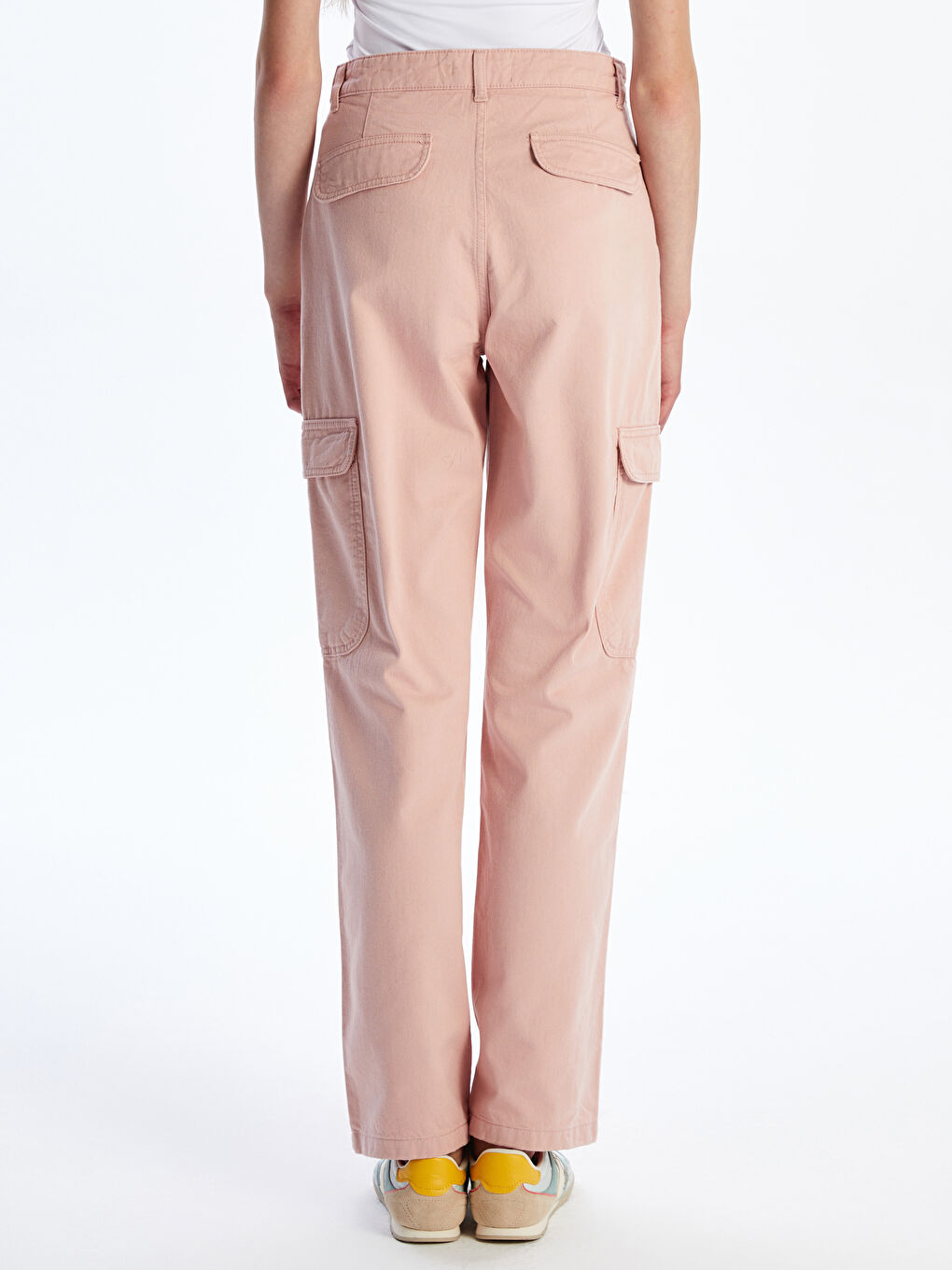 Straight Fit Women's Cargo Jeans-3