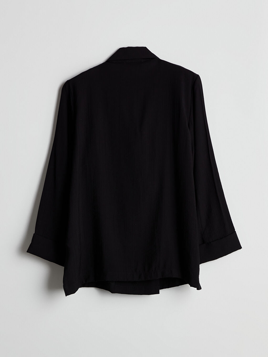 Siyah Loose Fit Kadın Blazer Ceket-5