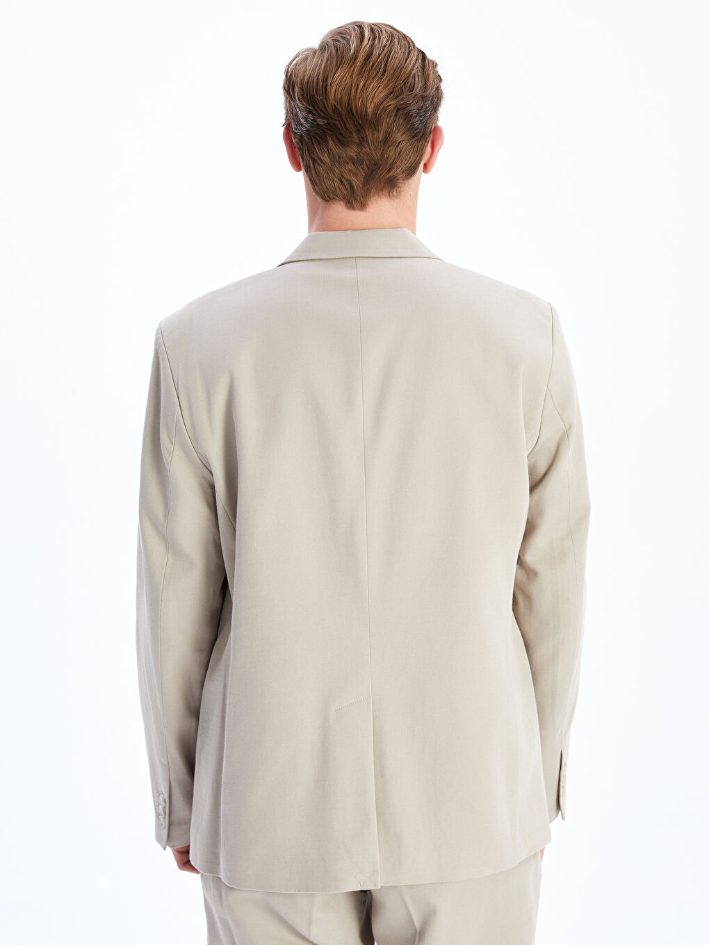 Slim Fit Linen Blended Men's Blazer Jacket -S5K023Z8-CR8