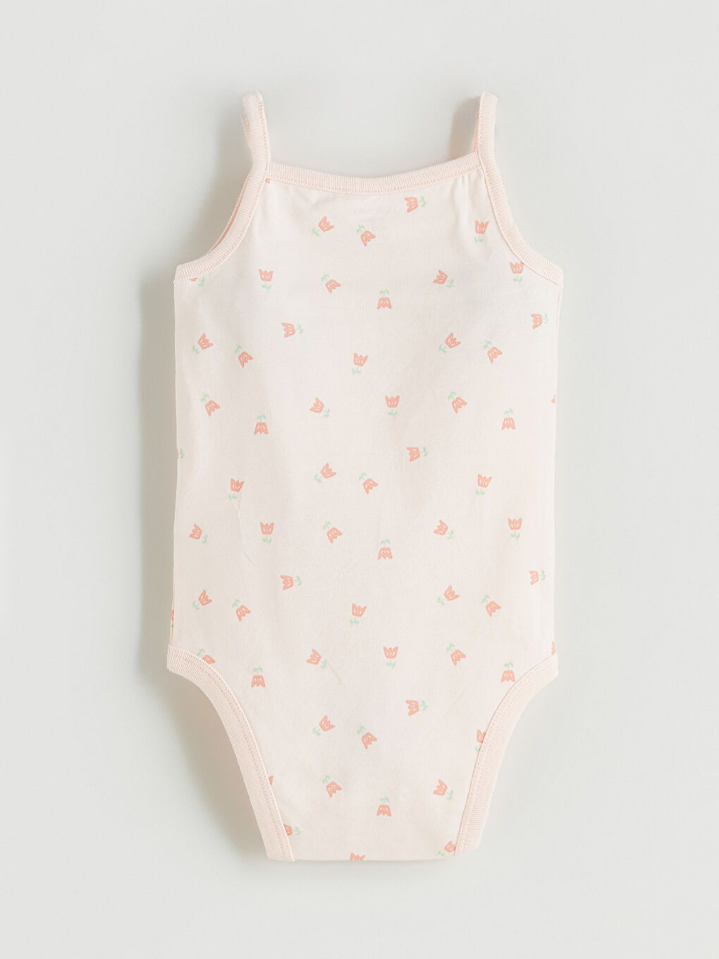 Pembe Kare Yaka Kız Bebek Çıtçıtlı Body 3'lü-3