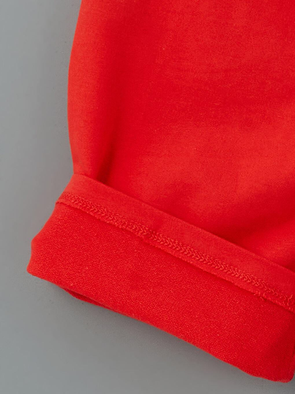 Kırmızı Beli Lastikli Cepli Basic Erkek Çocuk Şort-2