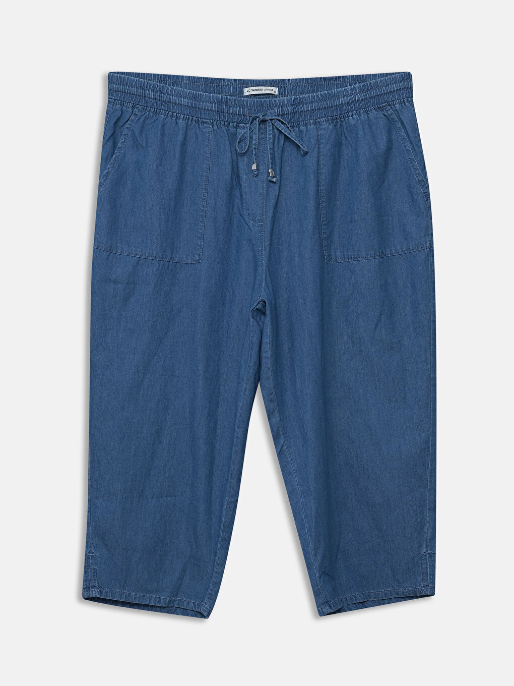 LCW Grace Elasticated Waist Women's Denim Capri -S5K046Z8-563