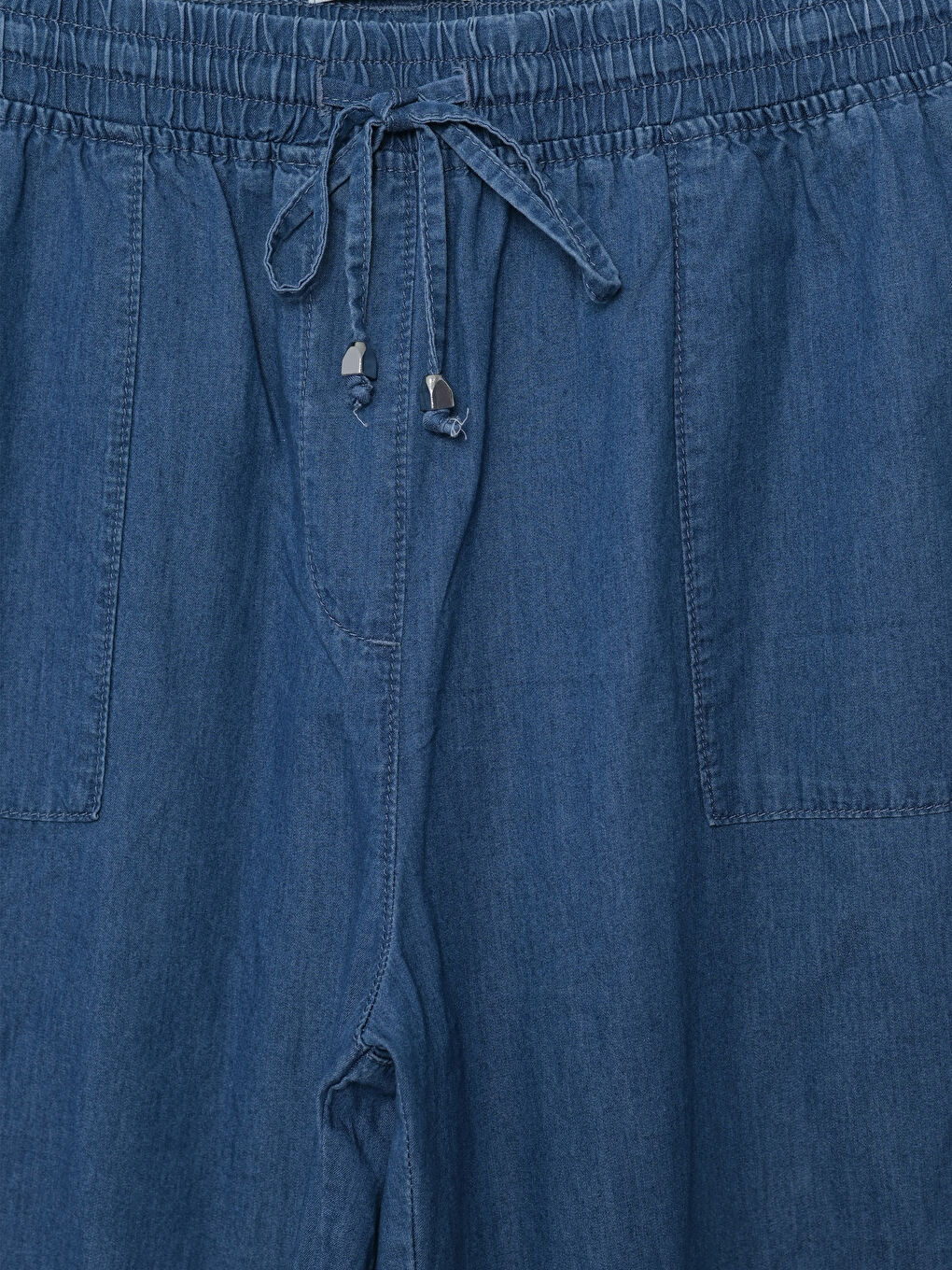 LCW Grace Elasticated Waist Women's Denim Capri -S5K046Z8-563
