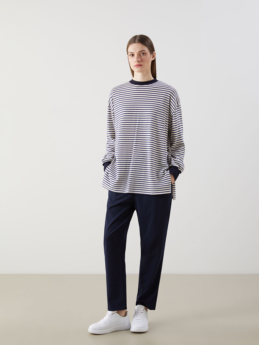 LCW Modest Lacivert Beli Lastikli Kadın Pantolon