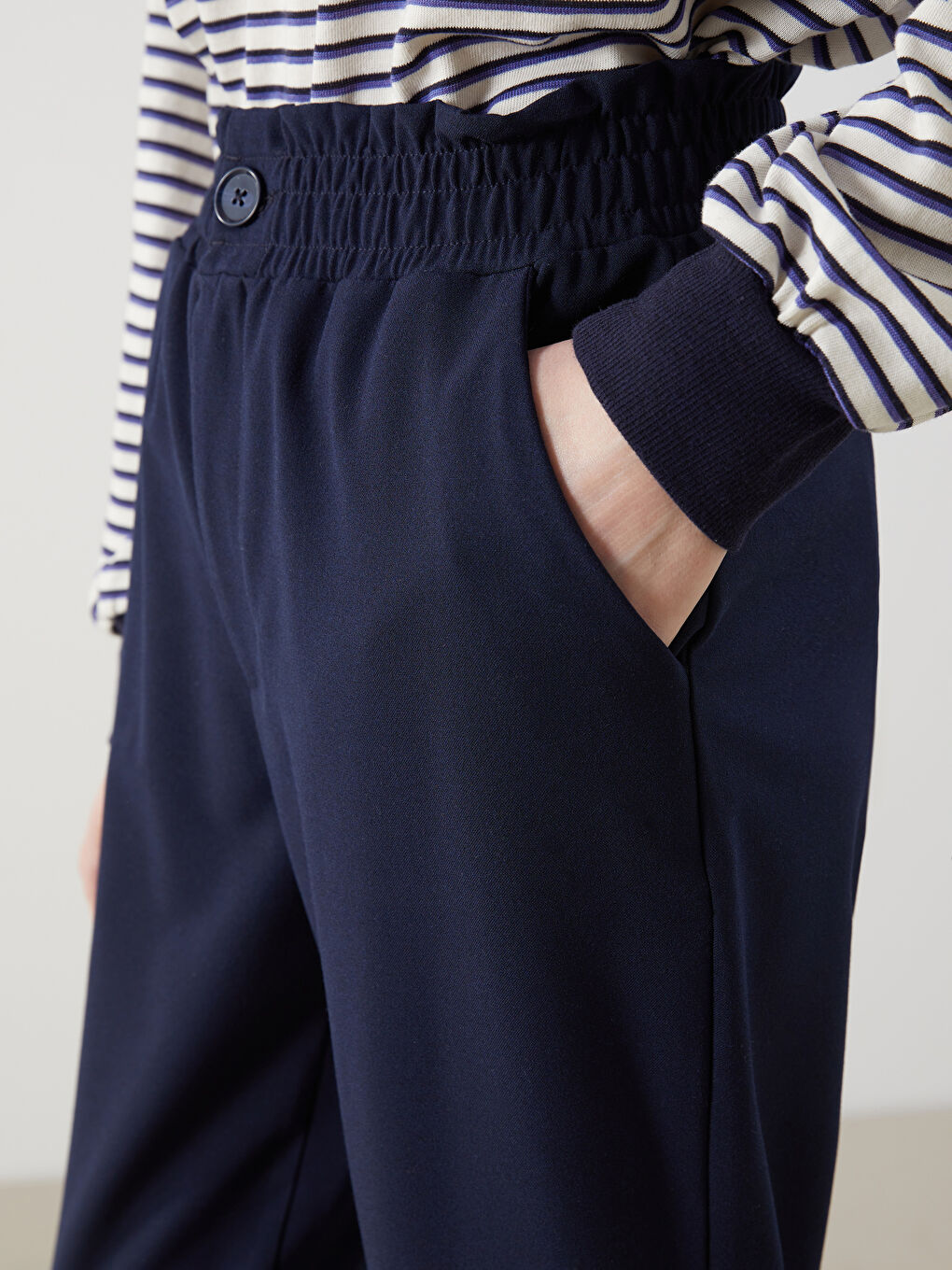 LCW Modest Lacivert Beli Lastikli Kadın Pantolon - 2