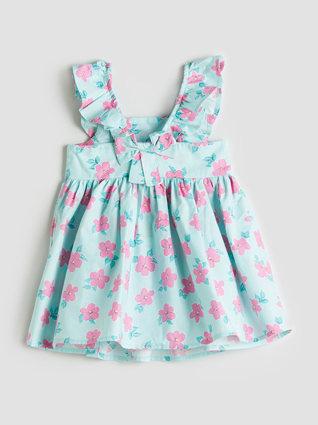 LC Waikiki Square Collar Floral Girls' Poplin Dress -S5K107Z1-LRR