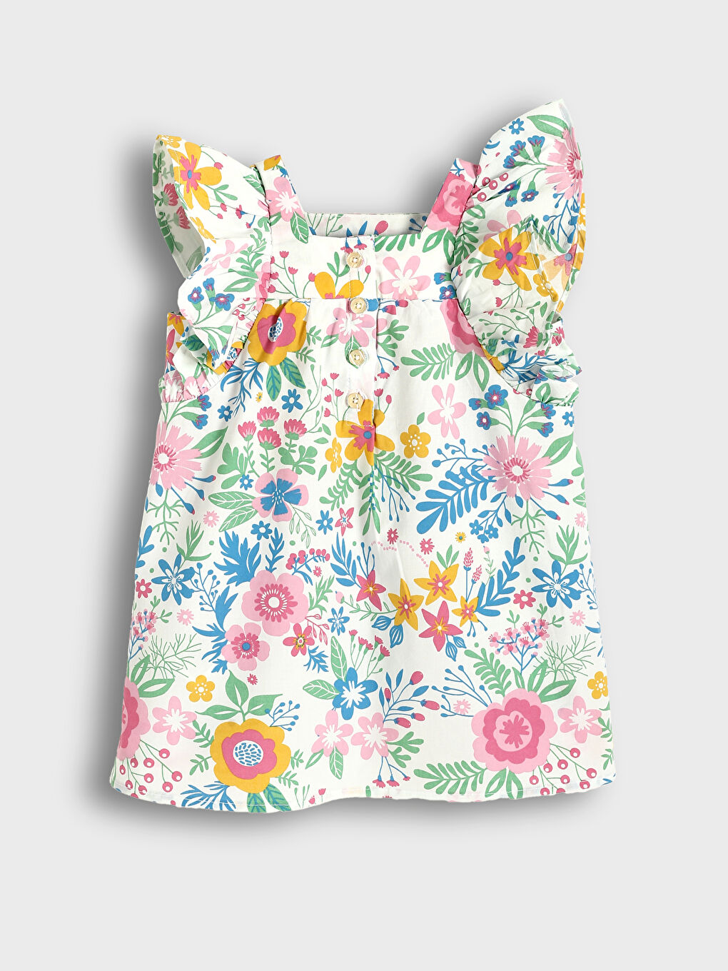 LCW baby Crew Neck Floral Girls' Dress -S5K109Z1-LRB