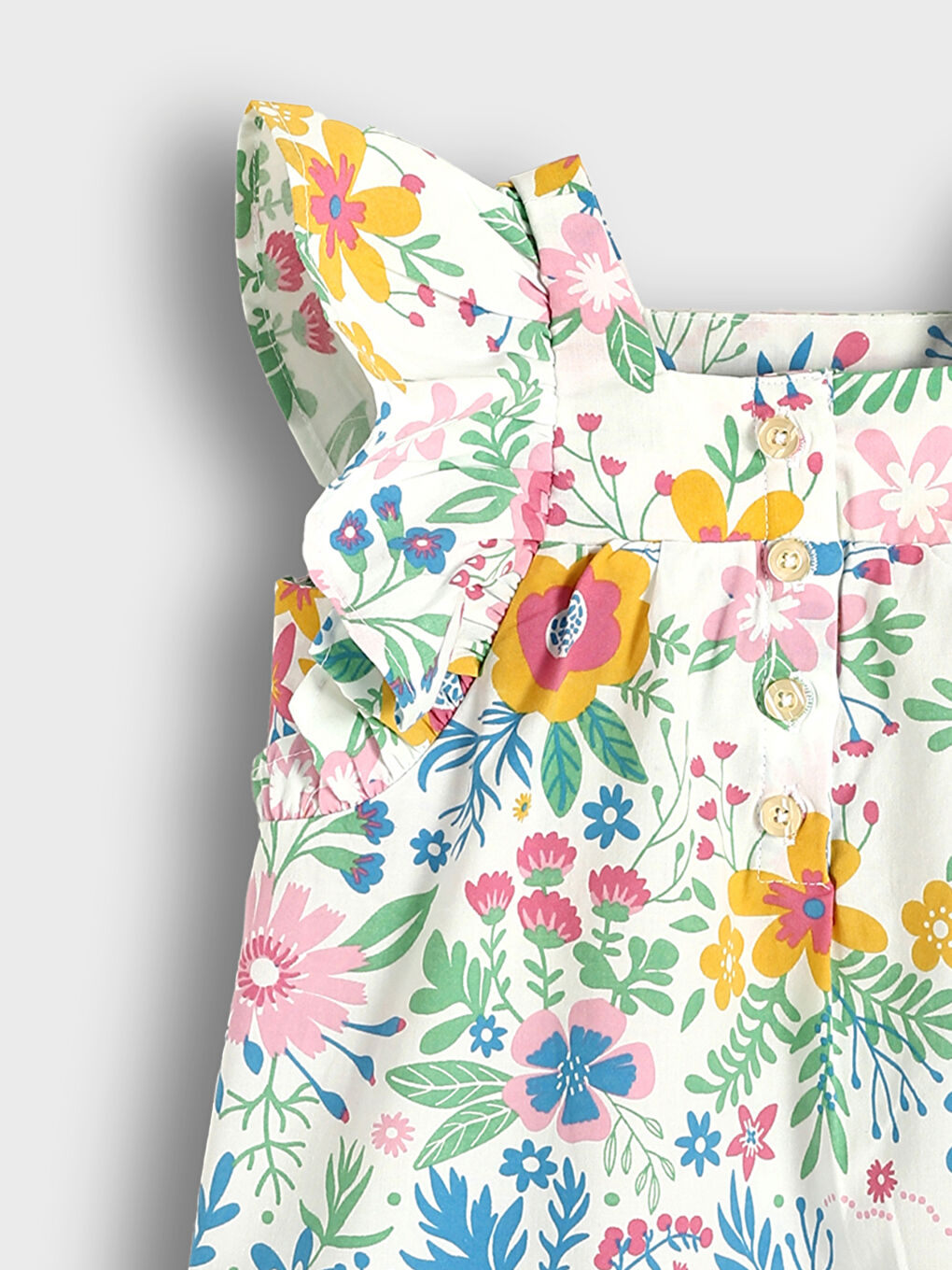LCW baby Crew Neck Floral Girls' Dress -S5K109Z1-LRB