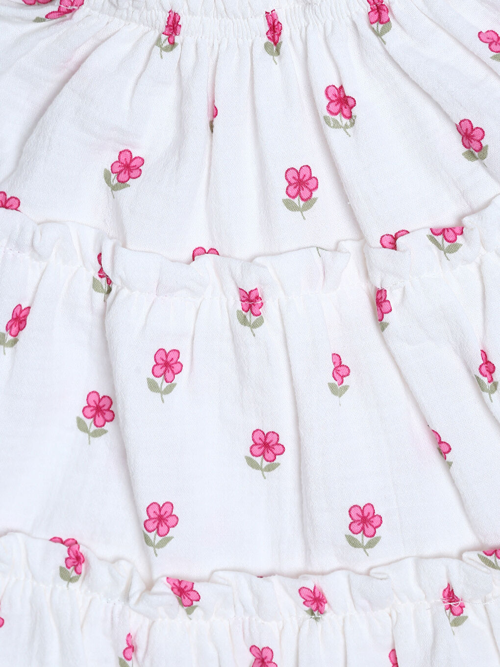 Square Collar Girls' Muslin Dress-2