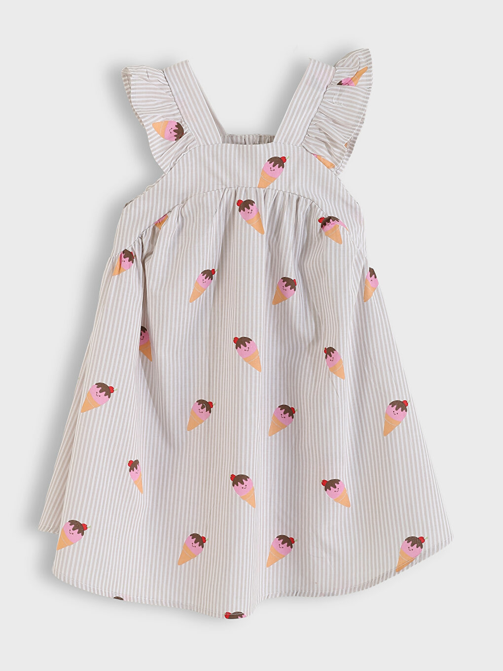 V-Neck Girls' Dress