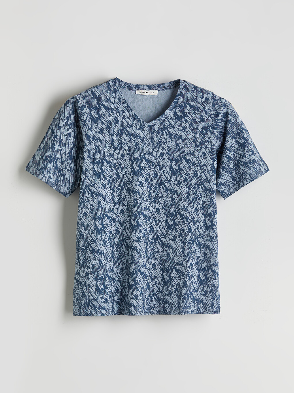 V-neck Patterned Blouse-4