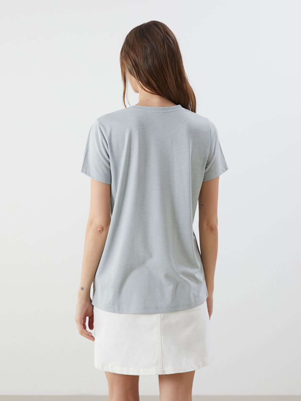 Crew Neck Printed Women's T-Shirt -S5K139Z8-FJR